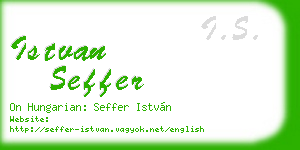 istvan seffer business card